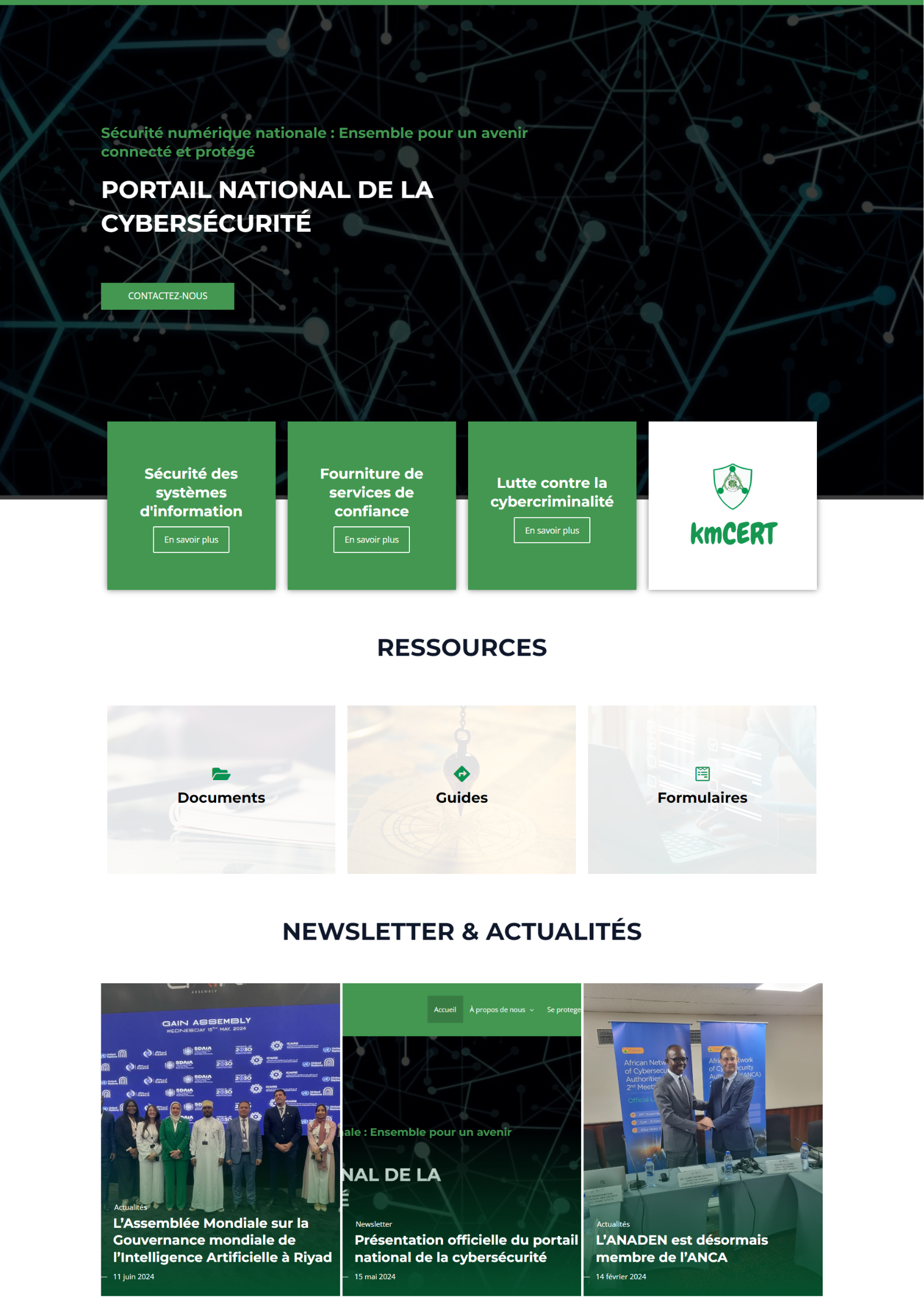 Présentation officielle du portail national de la cybersécurité